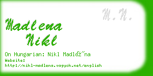 madlena nikl business card